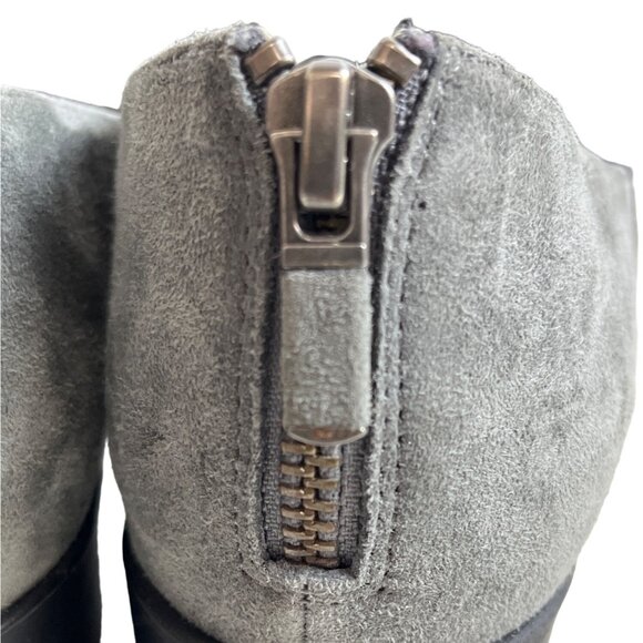 Eileen Fisher Women's Grey Suede Wedge Sandals Sz 7 - Picture 8 of 11